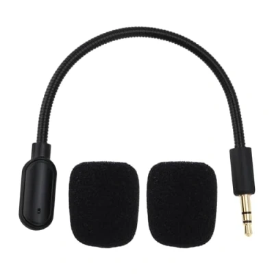 Image of OTOTEC Gaming Headset Microphone 3.5mm Detachable Boom Compatible with Razer Barracuda X Wireless Black