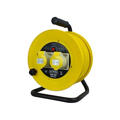 Image of Faithfull CR50ML Cable Reel Open Frame 50 Metre 16 Amp (110 Volt)