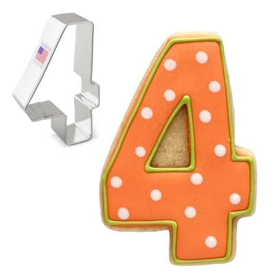 Image of Ann Clark Cookie Cutters Number Four / #4, 8.26 cm