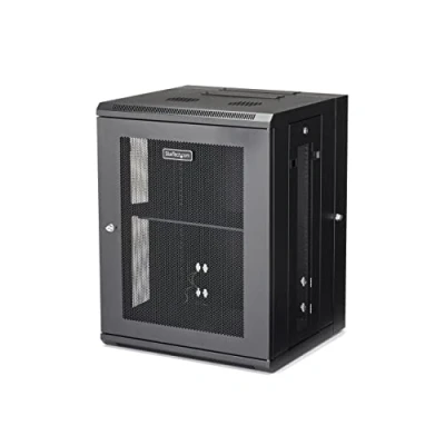 Image of StarTech.com 4 Post 15U Wall Mount Network Cabinet w/ 1U Shelf, 19&quot; Mounted Server Rack for IT / Data Computer Equipment
