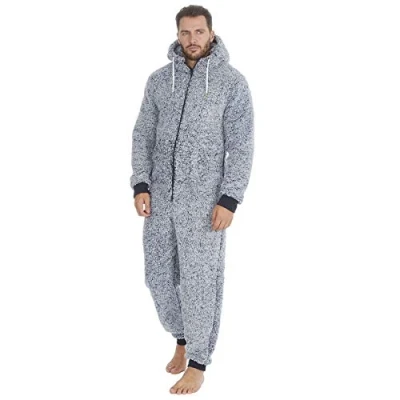 Image of Undercover Mens Cargo Bay Sherpa Onesie 31B1492 Navy L XL