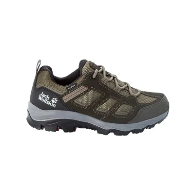 Image of Jack Wolfskin Women&#039;s Vojo 3 Texapore Low W Walking Shoe, Khaki/Burgundy, 3.5 UK