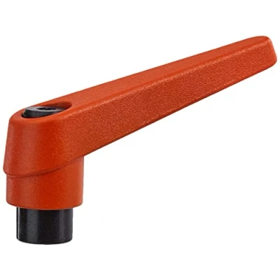 Image of HALDER 24400.0321 Adjustable Clamping levers, Orange, d1=18 mm / d2=M8