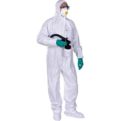Image of Delta Plus Disposable Overalls Type 5 6 Size XL Non Woven Hooded Coverall DT115