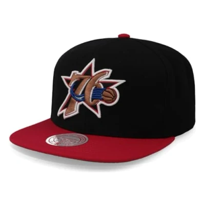 Image of Mitchell &amp; Ness Snapback Cap NBA Team 2 Tone 2.0 Philadelphia 76ers, black, One Size
