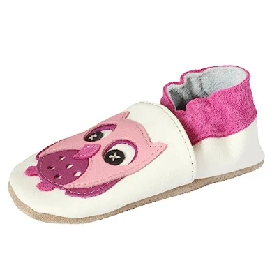 Image of Beck Baby Girl&#039;s Little Owl Mule, White, 0.5 UK Child