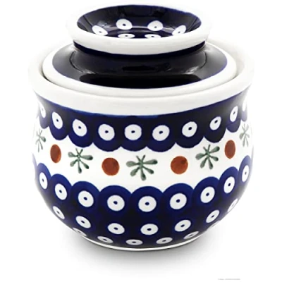 Image of Old Fashioned Bunzlauer Butter Dish in Decor 41 KEEP without Cooling