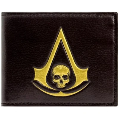 Image of Lineage Assassin&#039;s Creed Black Flag Jackdaw Ship Sea Chart Wallet Bi Fold Coin Pocket &amp; Card Holder, Brown