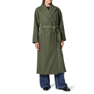 Image of The Drop Jessy Elongated Overcoat Coats, Olive Heather, XL