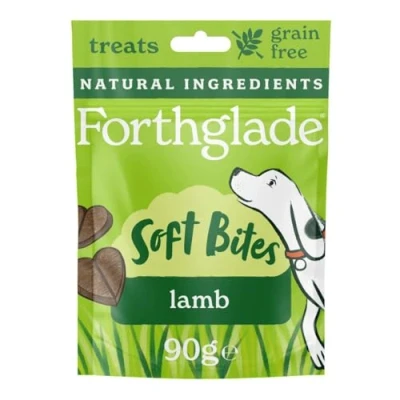 Image of Forthglade Natural Dog Treats Grain Free Soft Bites Lamb (8 x 90g) Resealable Bags