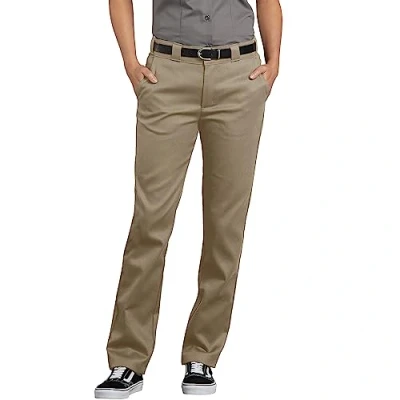 Image of Dickies Men&#039;s Straight Work Slim Trousers, Beige (Khaki), 36W x 32L