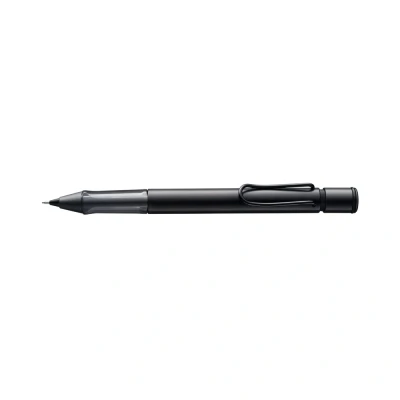 Image of LAMY AL star black Mechanical Pencil with transparent, ergonomic grip &amp; lightweight aluminum body including M 41 fine line refill 0.5 mm eraser tip