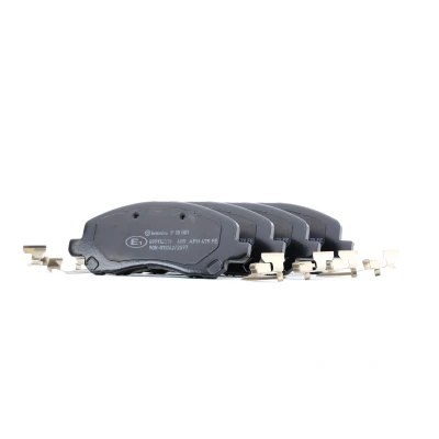 Image of 7741D866, 8402D1285 Brake pad set BREMBO P 18 001 with acoustic wear warning accessories JEEP: Patriot, Compass, DODGE: Caliber Hatchback