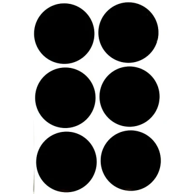 Image of Round Black Sticker Dot Labels 50mm (5cm) for Multi Purpose, Storage, and Identification Permanent Adhesive 72 Pack by Royal Green