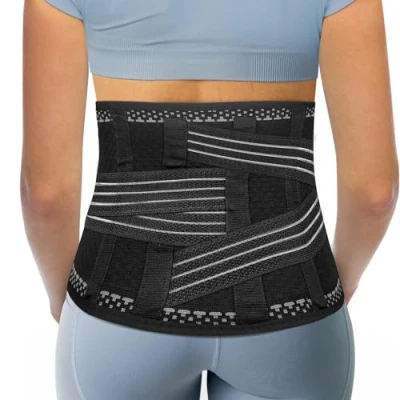 Image of ORTONYX Back Brace for Lower Pain, Support Belt Women &amp; Men, Breathable with Lumbar Pad, Pain Relief Herniated Disc, Scoliosis, Sciatica/Black L XXL