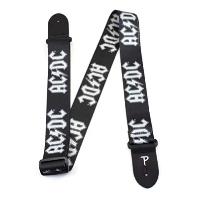 Image of Perri&#039;s Leathers Ltd. Guitar Strap Polyester Official Licensing ACDC Adjustable For Electric/Bass/Acoustic Guitars (LPCP 1034)