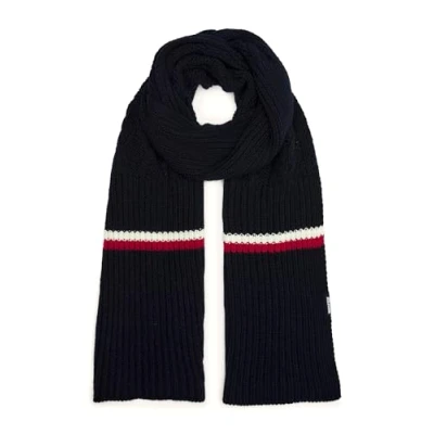 Image of Tommy Hilfiger Mens &#039;Monotype&#039; Chunky Knit Scarf (Space Blue) One Size
