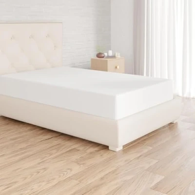 Image of Amazon Basics Soft Microfibre Single Fitted Sheet, Deep Pocket 12 inch (30 cm), White