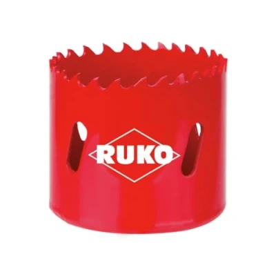 Image of Ruko HSS Bi Metal Hole Saw with Varied Toothing, Red Finish, 68mm Diameter, R106068