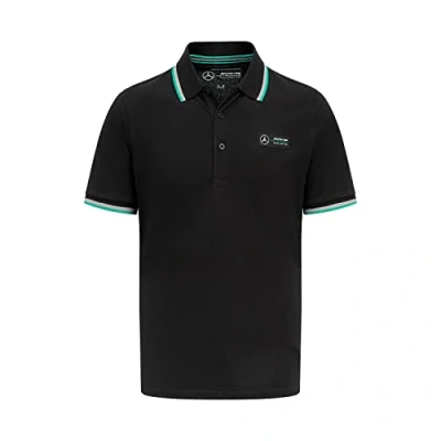 Image of Mercedes AMG Petronas, Mens Classic Polo, 2023, Black, 100% Cotton Pique, Official Merchandise (XX Large)