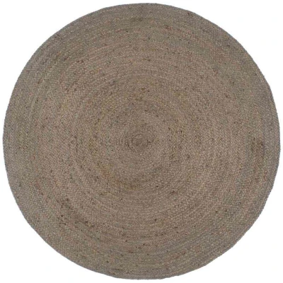 Image of vidaXL Handmade Rug Jute Round 180 cm Grey