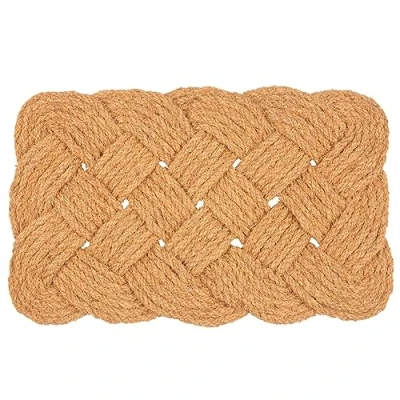 Image of 68cm x 43cm Natural Coir Knotted Door Mat By Nicola Spring