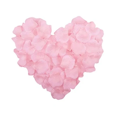 Image of SHATCHI Blue/Red/White/Purple Silk Rose Petals Mother’s Day Wedding Confetti Anniversary Table Decorations Christening Flowers Scatter, (100pcs 5000pcs), Light Pink, 300pcs