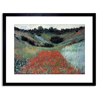 Image of Wee Blue Coo PAINTING MONET POPPY FIELD GIVERNY OLD MASTER FRAMED PRINT F97X2978