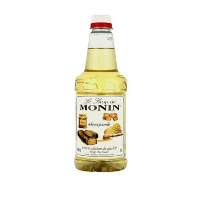 Image of MONIN Premium Honeycomb Syrup 1L for Cocktails and Mocktails. Vegetarian, Allergen Free, 100% Natural Flavours Colourings