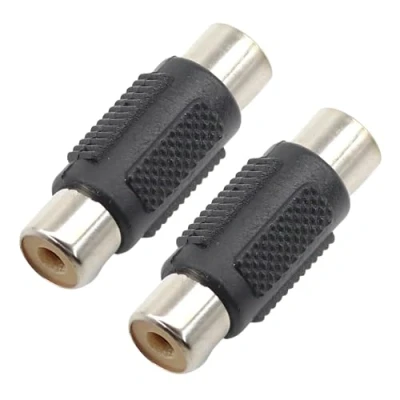 Image of MODOVER 2pcs RCA Female To Coupler Phono Socket Compatible with Phono, Speaker, Cable, Amplifier [Pack of 2]
