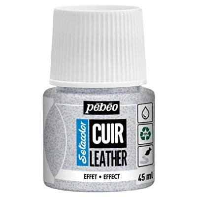 Image of PEBEO Setacolor Leather Acrylic Paint for and Leatherette Customization Bag, Shoe, Sneaker Scratch resistance, folds, rubbing glitter Effect Iridescent 45 ml