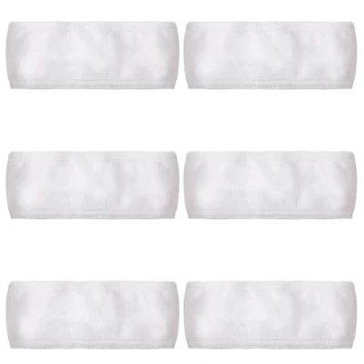 Image of Bojueshaw 6pcs Spa Facial Headband,Adjustable Makeup Head Wraps,Microfibre Headband,Towel to Protect Hair and for Washing,Baths Sport