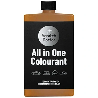 Image of Scratch Doctor All in One Leather Colourant Self Seal Dye Repair Paint for Furniture, Sofas, Car Seats (Tan, 100ml)