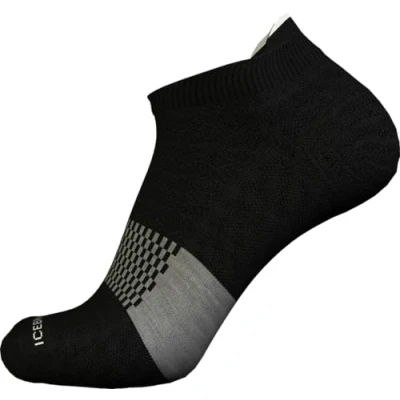 Image of Icebreaker Women&#039;s Multisport Light Cushion Micro Sock, Black/Snow/Metro Heather, M