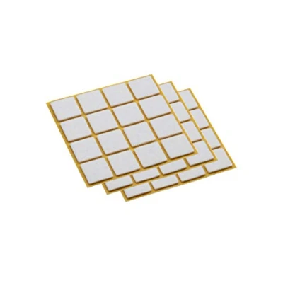 Image of Meister Felt Glider self adhesive, 25 x mm, white, 45 pieces, 644976