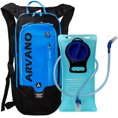 Image of Arvano 6L Mini Cycling Backpack Lightweight Mountain Bike Hydration with Water Bladder 2L, Mtb Rucksack Small Ski for Man Women Sports Pack Gift Biking Skiing Motorcycle