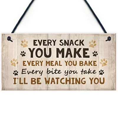 Image of RED OCEAN Funny Pet Lover Gift Dog Sign For Home Hanging Plaque Keepsake