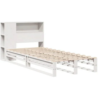 Image of vidaXL Bookcase Bed without Mattress White 100x200 cm Solid Wood