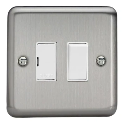 Image of Varilight 1G 13A Switched Fused Spur Matt Chrome XS6W