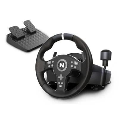 Image of Nitho Drive Pro V200 Gaming Steering Wheel with Pedals and Shifter, 270 Racing for PC, PS4, Xbox One, Series X/S, Driving Car Simulator Vibration Integrated Shifter