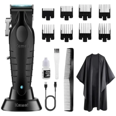 Image of KEMEI 2296 Hair Clippers Men, Professional Cordless Electric Barber Clippers, Precision Trimmer, Rechargeable for Men Haircut