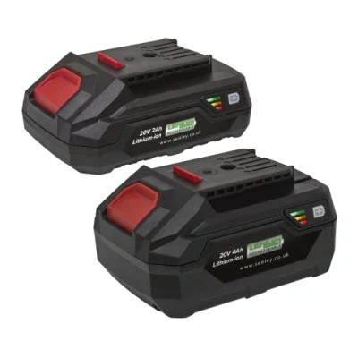 Image of Sealey Power Tool Battery Pack 20V 2Ah &amp; 4Ah Kit for SV20 Series