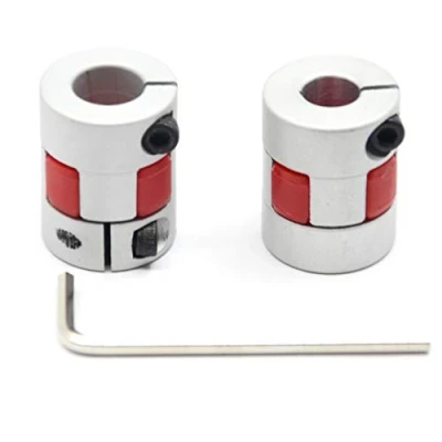 Image of Befenybay 2PCS 8mm to 10mm Aluminium Plum Flexible Shaft Coupling Diameter 20mm Length 25mm Connector Coupler for 3D Printer CNC Machine and Servo Stepped Motor（8x10mm）
