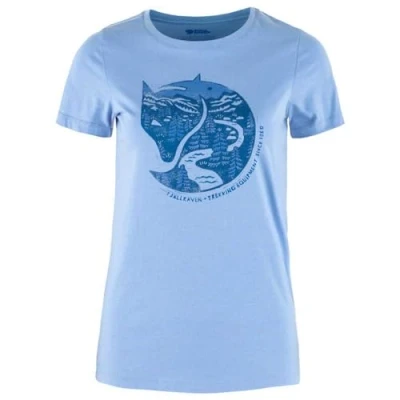 Image of Fjallraven Women&#039;s Arctic Fox Print T Shirt W, Ultramarine, Large