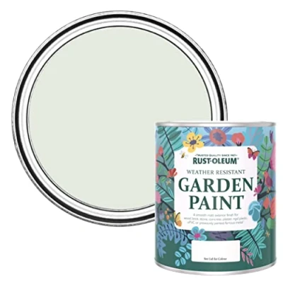 Image of Rust Oleum Green Mould Resistant Garden Paint in Matt Finish Sage Mist 750ml