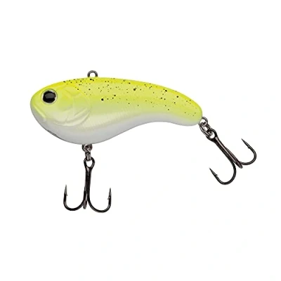 Image of Berkley Flatt Shad, Fishing Hook, Hard Lures, PredatorFishing, Perch, Pike, Zander, Unisex, UV Spotted Neon Yellow, 20g 66mm
