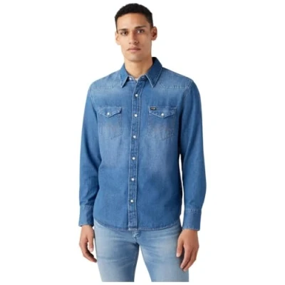 Image of Wrangler Men&#039;s 27mw Shirt, Icon Mid Stone, 4XL