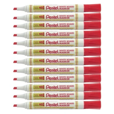 Image of Pentel 4.5mm Chisel Tip White Board Marker Red