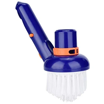 Image of Swimming Pool Brush, Corner Vacuum Brush Nylon Bristle Step Cleaning Scrubber Hot Tub Wash Tool