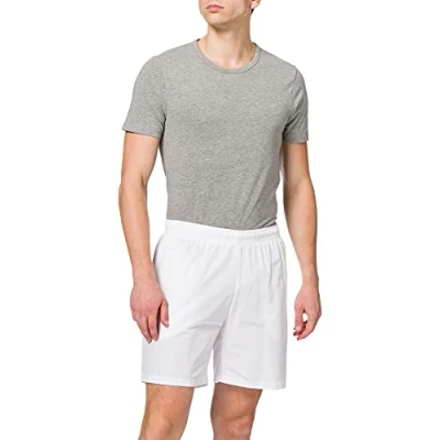 Image of Trigema Men&#039;s 606390 Sports Shorts, White Weiß (Weiss 001), 44 (Size: S)